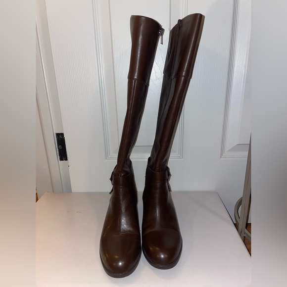 Brown Leather ALFANI Riding Boots - Size 5.5 M - Picture 8 of 13